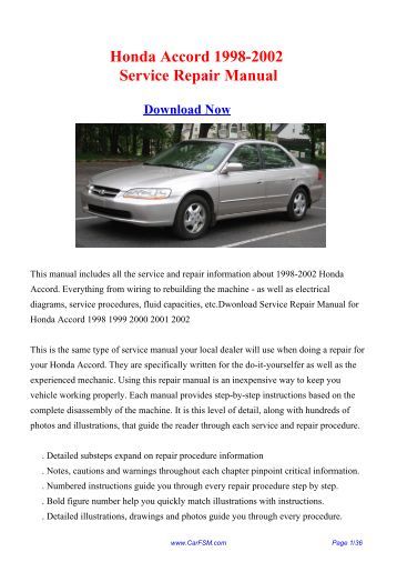 2006 Honda Accord Repair Manual Free Download
